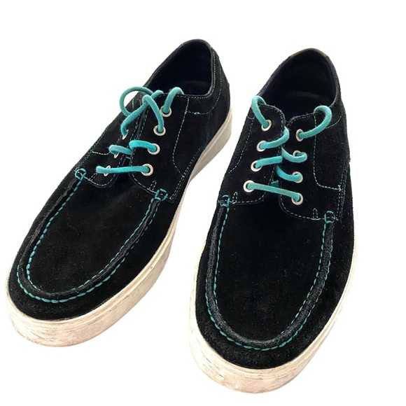 Cole Haan sneaker Oxford black suedeBergen Mac Oxford SZ 9 M has turquoise laces main image 15